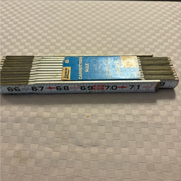 Vintage Lufkin LOCmatic Tape Ruler Wooden Pkg No 89804 - Picture 3 of 5